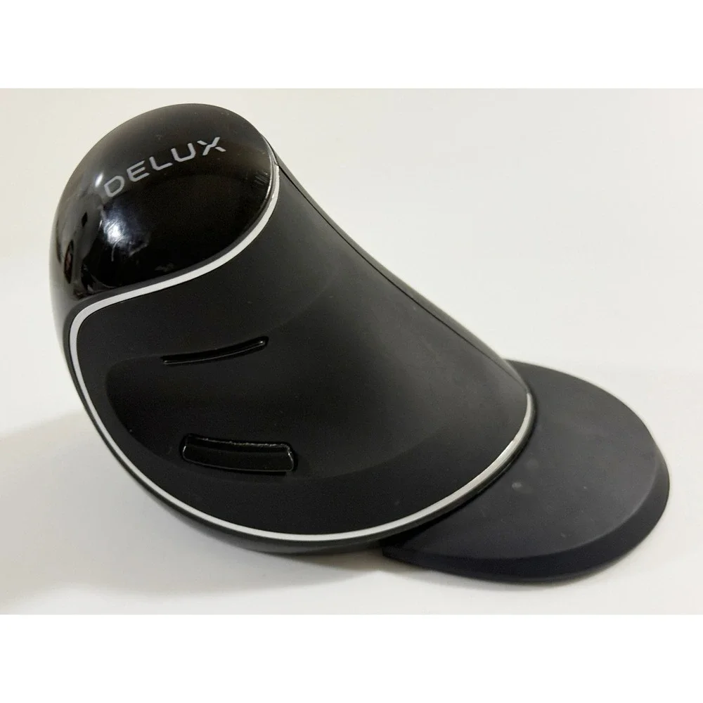 Delux M618 PLUS Wireless‎ Vertical Mouse Black Ergonomic 2.4G USB Receiver
